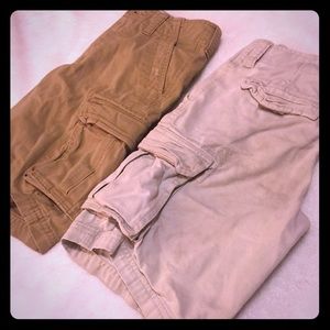 Boys Khaki Cargo Shorts